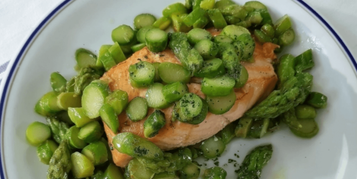 Salmon and asparagus 